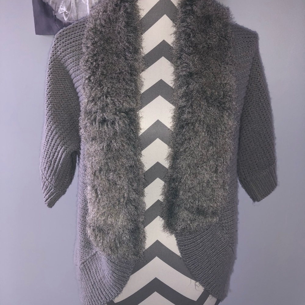 Fur cardigan